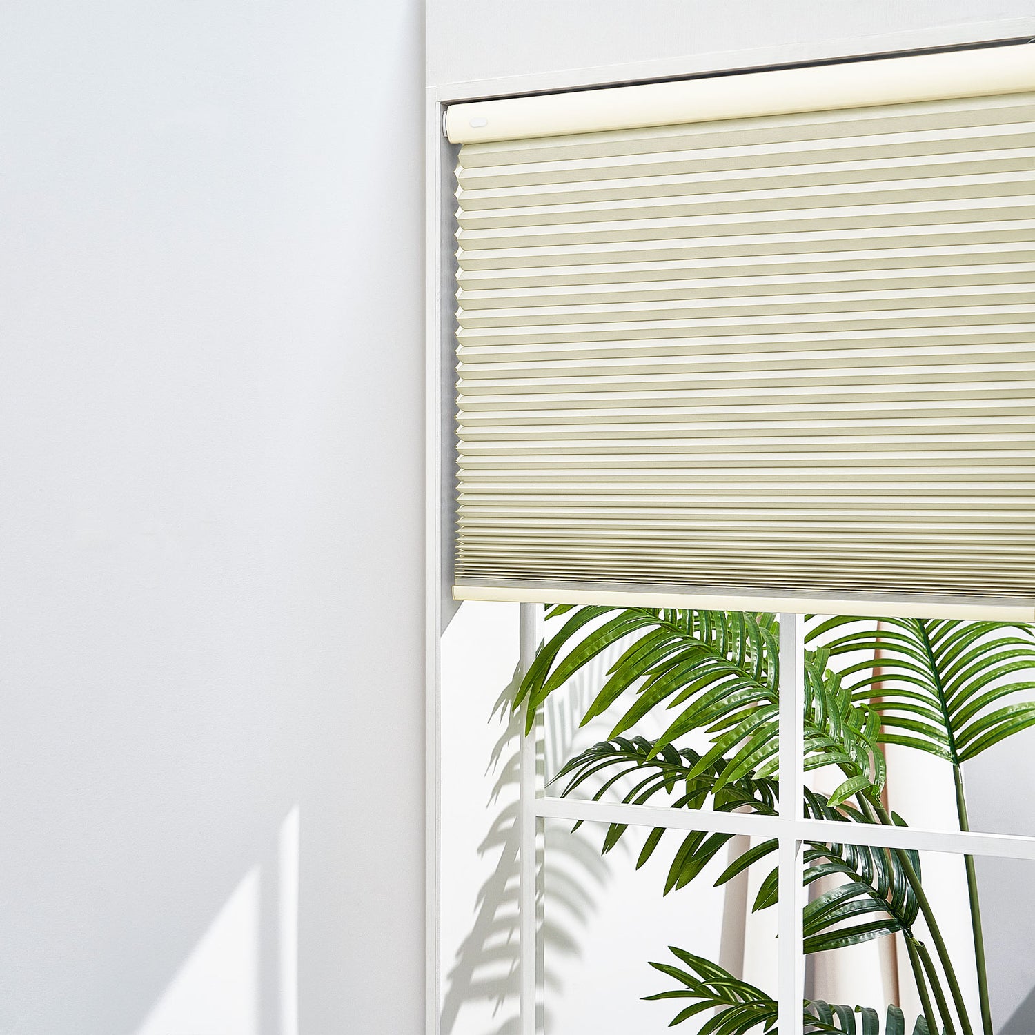 Keego No Drill Motorized Honeycomb Cellular Shades