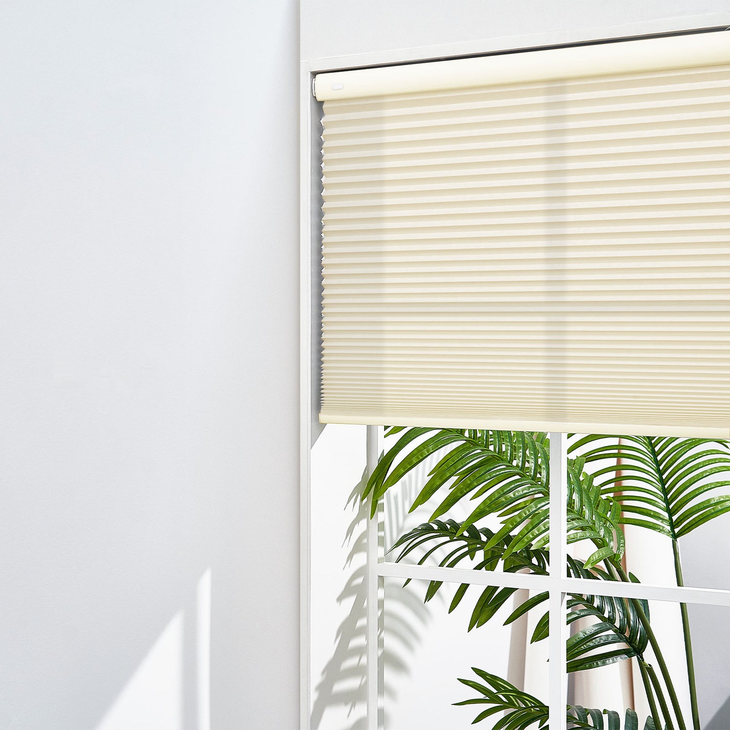 Keego No Drill Motorized Honeycomb Cellular Shades