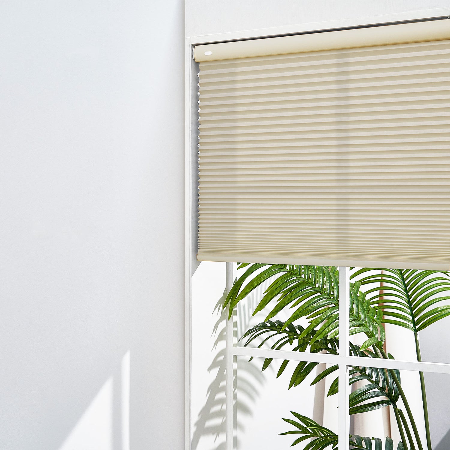 Keego No Drill Motorized Honeycomb Cellular Shades