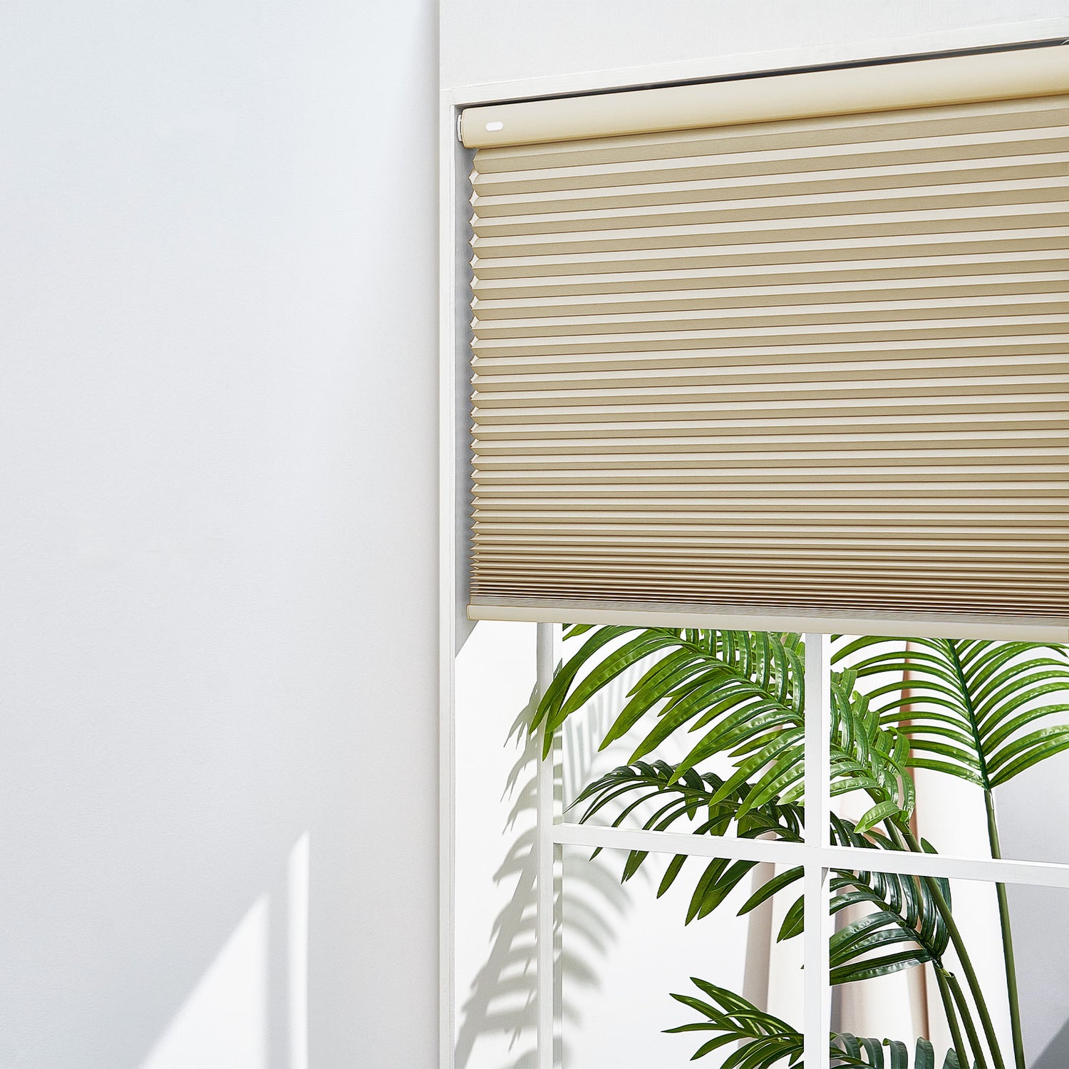 Keego No Drill Motorized Honeycomb Cellular Shades