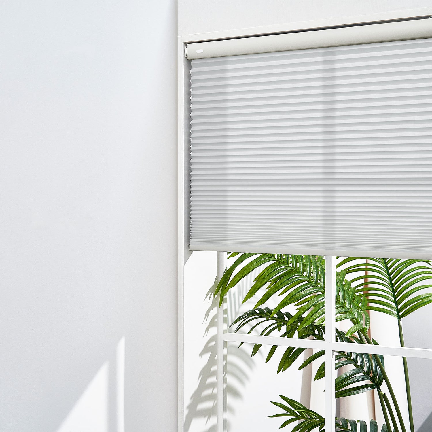Keego No Drill Motorized Honeycomb Cellular Shades