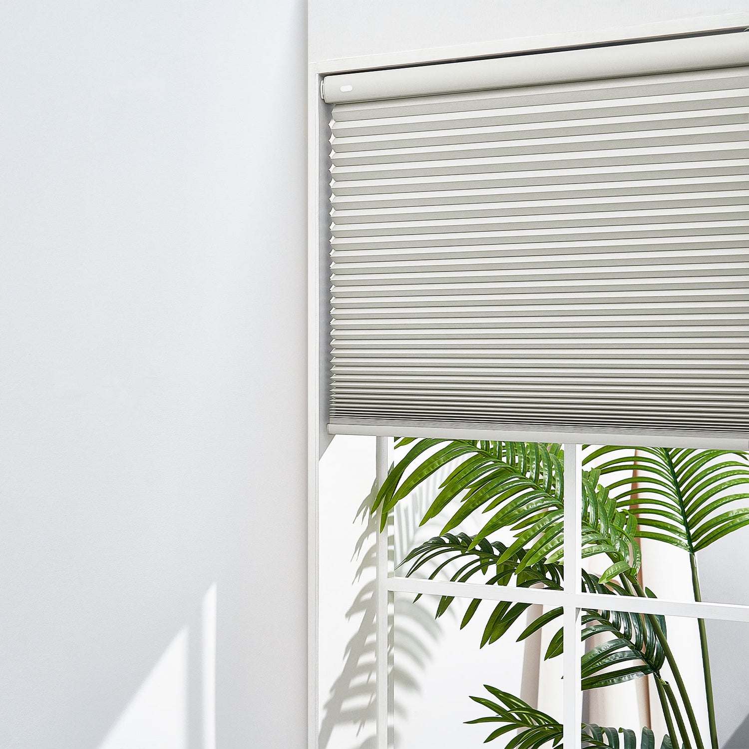 Keego No Drill Motorized Honeycomb Cellular Shades