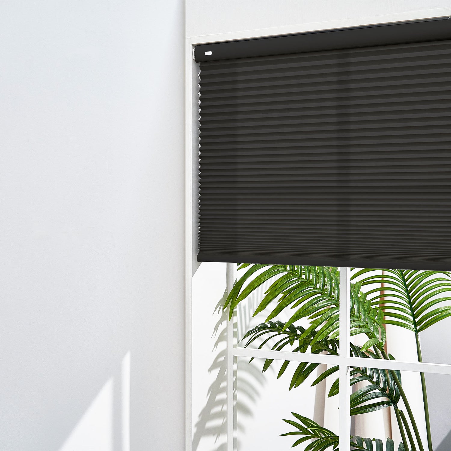 Keego No Drill Motorized Honeycomb Cellular Shades