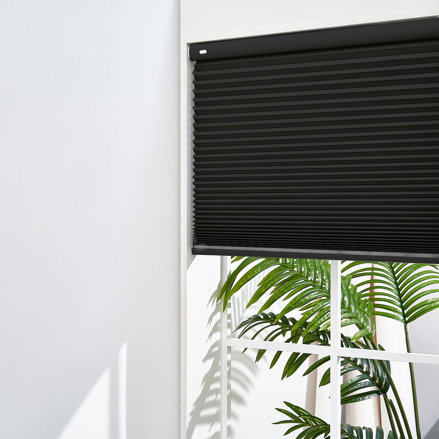 Keego No Drill Motorized Honeycomb Cellular Shades